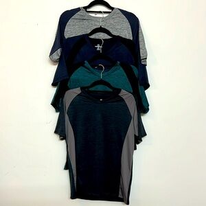 🌞 Real Essentials NWOT athletic fit short sleeve v-neck 1 of 4 shirts M